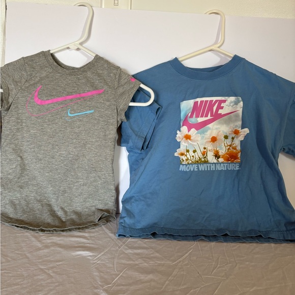 Nike Other - Nike Kids Gray and Blue Tees with Pink Accents